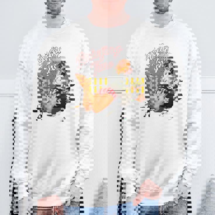 Briefing Time クラシックなボンバーノーズアートスタイル 長袖tシャツ スウェットシャツ 高齢者への贈り物