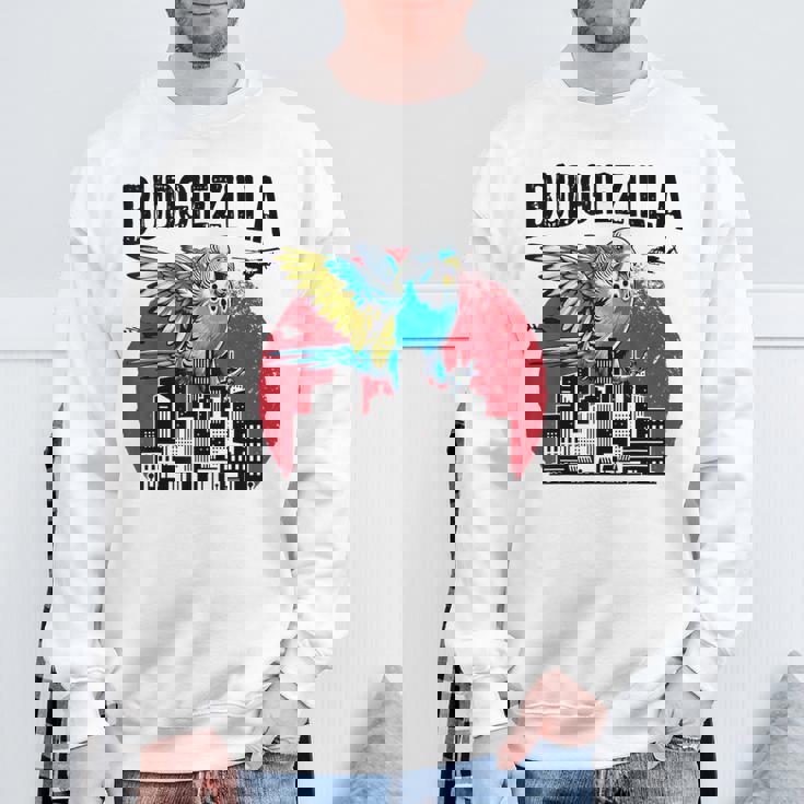 Budgiezilla 面白いインコ セキセイインコ セキセイインコ セキセイインコ 鳥好き スウェットシャツ 高齢者への贈り物