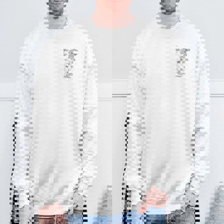 バックプリント The Bulldog Face 犬と犬の飼い主ブルドッグ スウェットシャツ 高齢者への贈り物