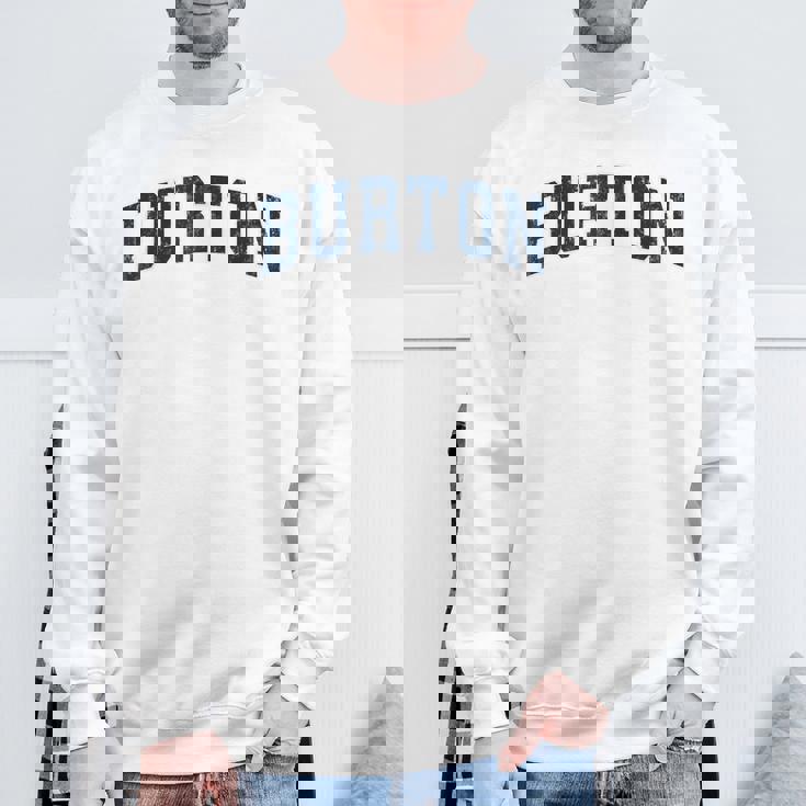 Burton Michigan Mi ヴィンテージ スポーツデザイン ネイビーデザイン スウェットシャツ 高齢者への贈り物