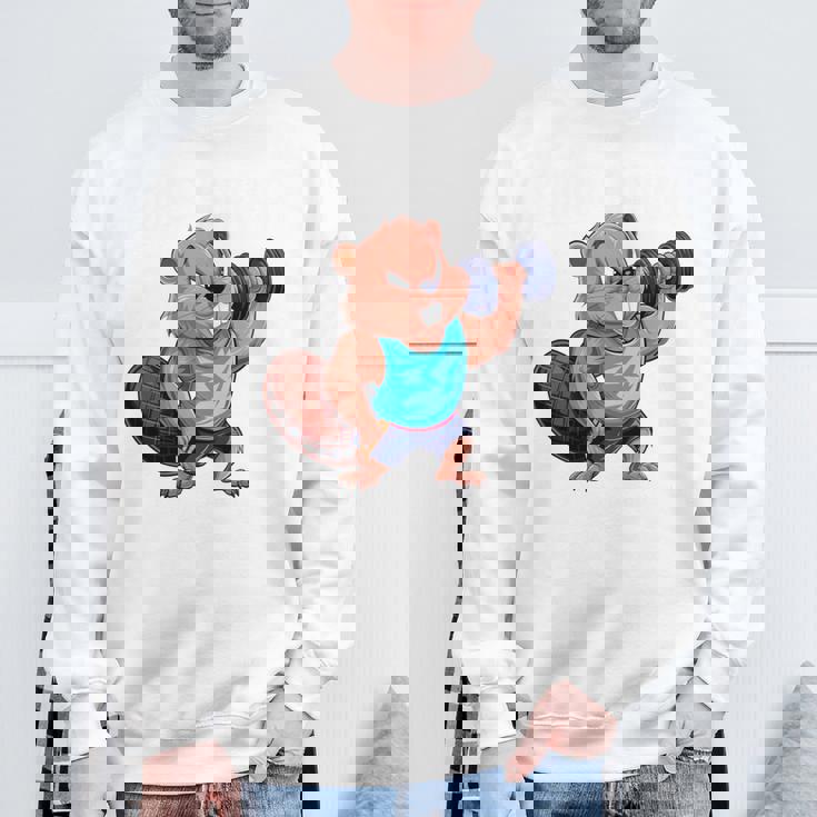 Bóbr Kurwa Gym Fitness Meme ボディービルダー&パンパー 長袖tシャツ スウェットシャツ 高齢者への贈り物