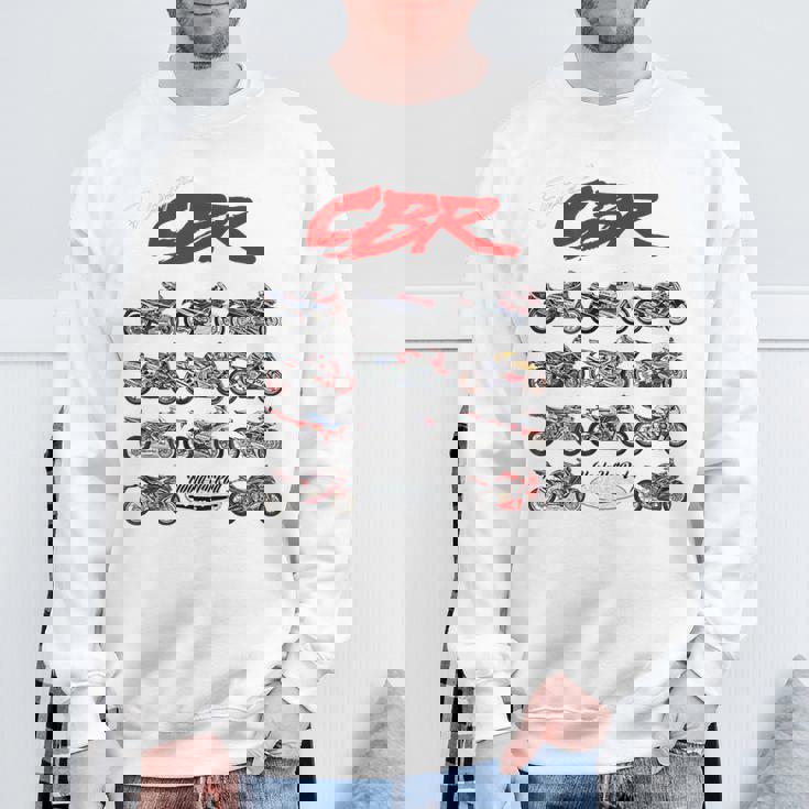 Cbr、オートバイ、バイク、バイカー、スポーツバイクの進化。 スウェットシャツ 高齢者への贈り物