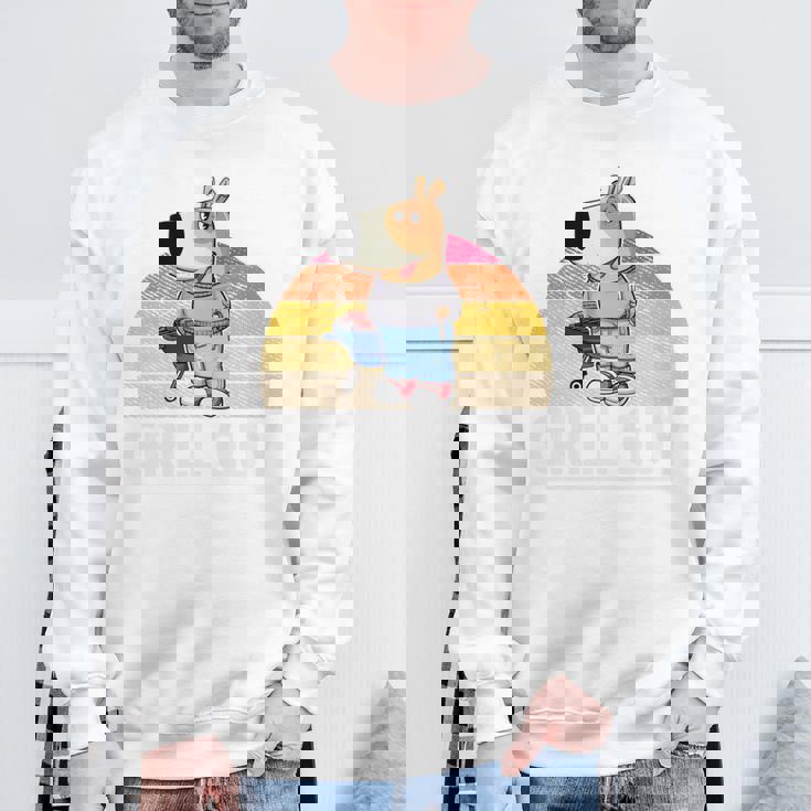 Chill Guy Meme Grill Guy Bratwurst グリル シェフグリル 長袖tシャツ スウェットシャツ 高齢者への贈り物