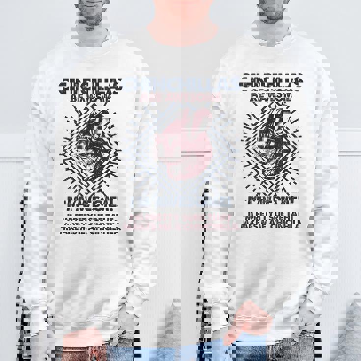 Chinchillas Are Awesome 面白いチンチラママパパ スウェットシャツ 高齢者への贈り物