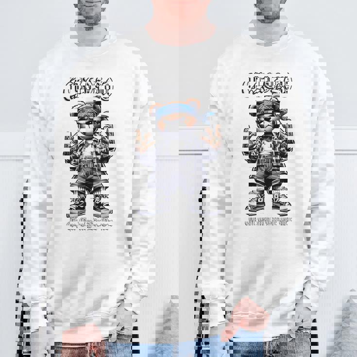 CHOLO Chu Only Live Once ヒップホップ テディベア チカーノ アート スウェットシャツ 高齢者への贈り物