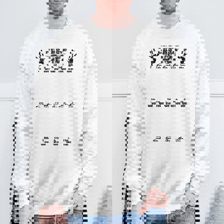 Class Of 2037 Grow With Me 手形 幼稚園 12年生 スウェットシャツ 高齢者への贈り物