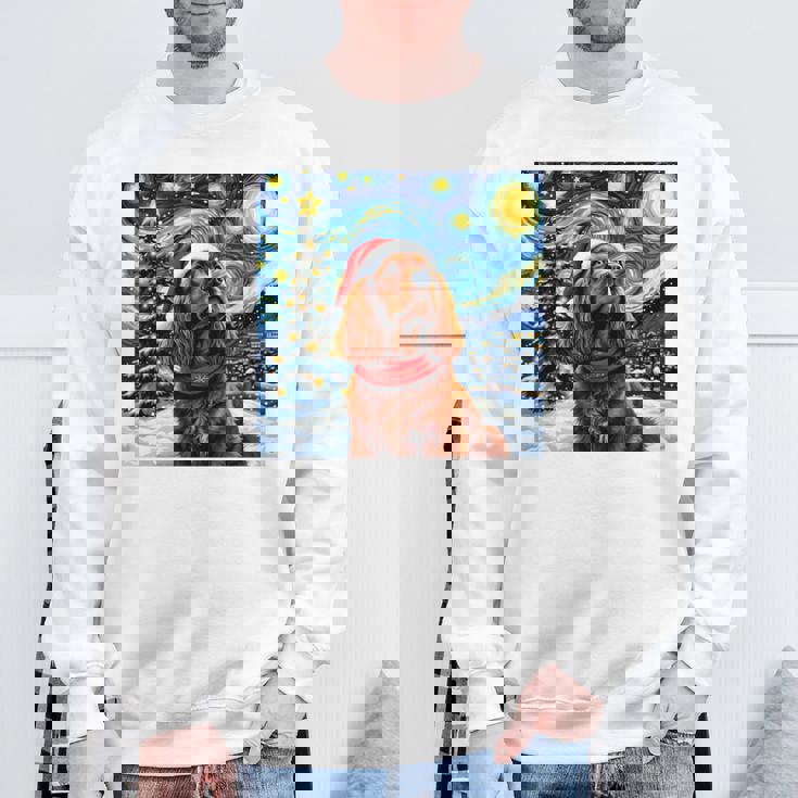 Cockerpanieltarry Night Christmasan Gogh Doganta Hat 長袖tシャツ スウェットシャツ 高齢者への贈り物