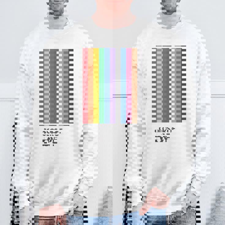 Colors Of Love Lgbt Flag Pride Month トランスジェンダー レインボーtシャツ スウェットシャツ 高齢者への贈り物