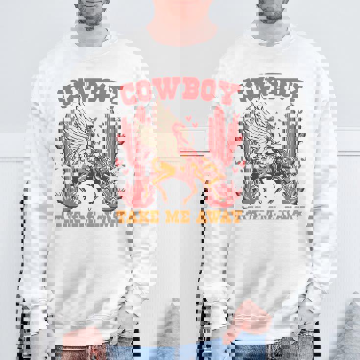 Cowboy Take Me Away ウエスタンバレンタインデー 長袖tシャツ スウェットシャツ 高齢者への贈り物
