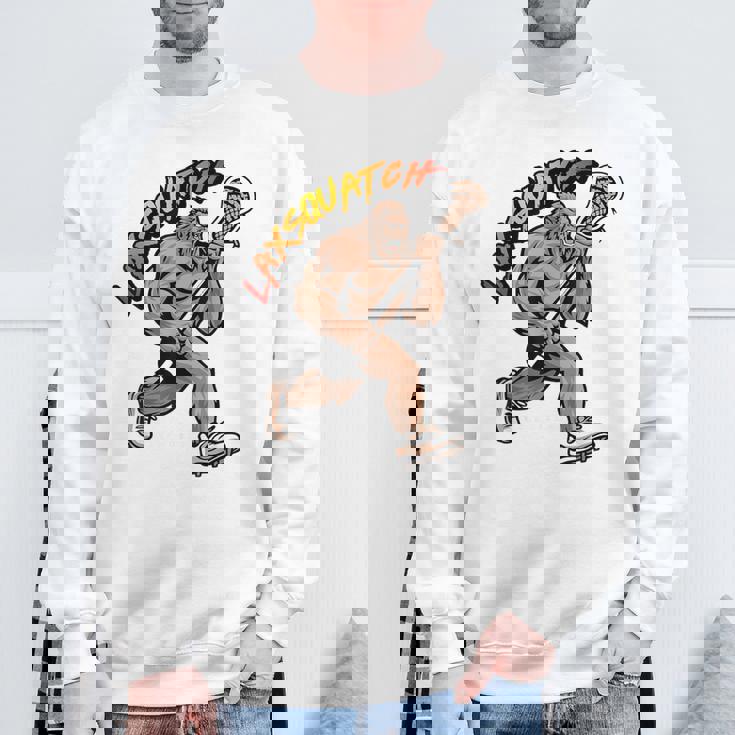 D-Pole Longtick Bigfoot Lacrosse Player Laxsquatch スウェットシャツ 高齢者への贈り物