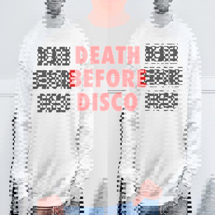 Death Before Disco Inspired メンズ レディース 80年代レトロ スウェットシャツ 高齢者への贈り物