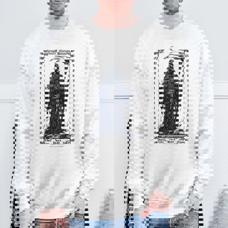 Death Tarot Card 13 Craft Gothic Reaper Aesthetic スウェットシャツ 高齢者への贈り物