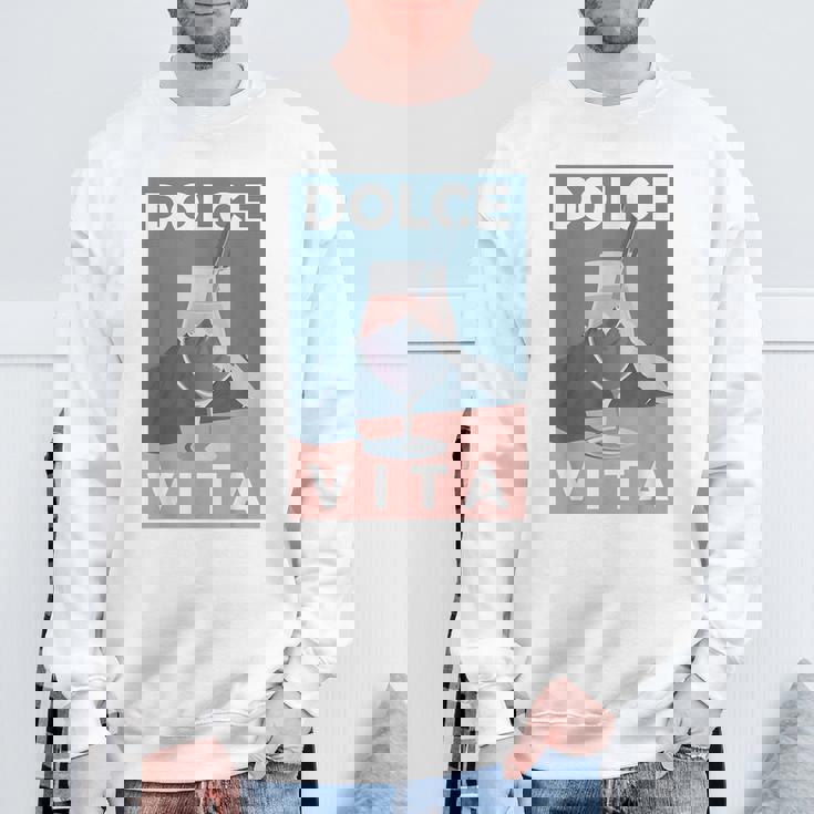 Dolceita Aesthetic Painting Italia Mountains Hikingpritz スウェットシャツ 高齢者への贈り物