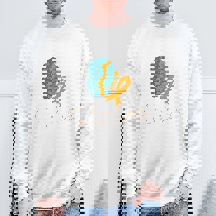 Early Detection Matters Ribbon Appendix Cancer Awareness 長袖tシャツ スウェットシャツ 高齢者への贈り物