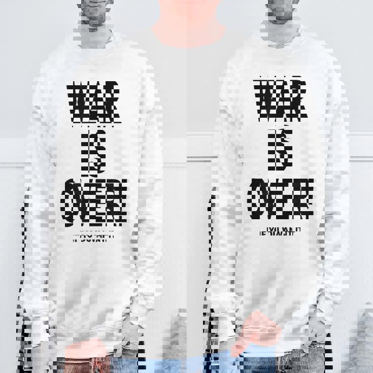 Exclusive War Is Over ご希望の場合限定ブラックプリント スウェットシャツ 高齢者への贈り物
