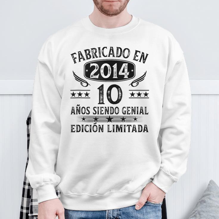 Fabricado En 2014 10 Años Cumpleaños Niño Made In 2014 In Mangas Camisa de entrenamiento Regalos para ancianos
