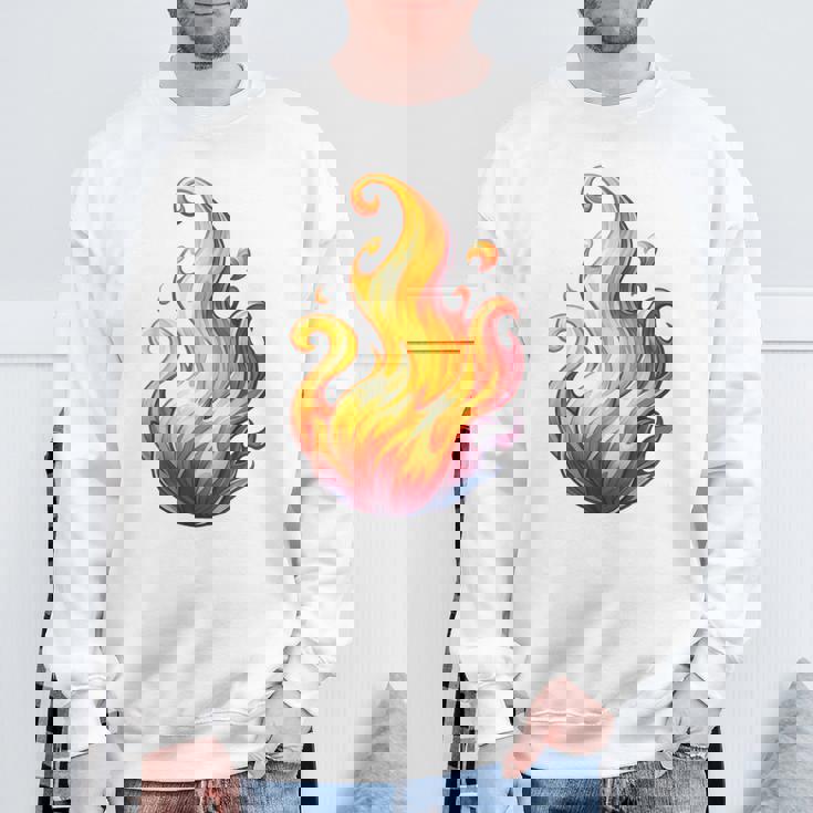 Fire Element Flameのグラフィックアート。あらゆる年齢の方に。 スウェットシャツ 高齢者への贈り物