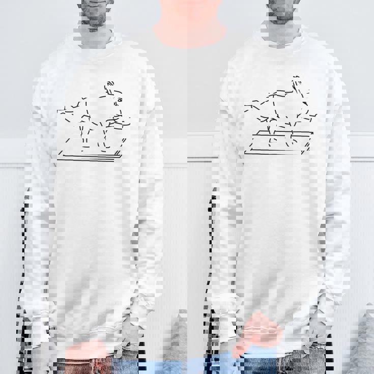 French Bulldog Frenchie Yoga フレンチブルドッグヨガ スウェットシャツ 高齢者への贈り物