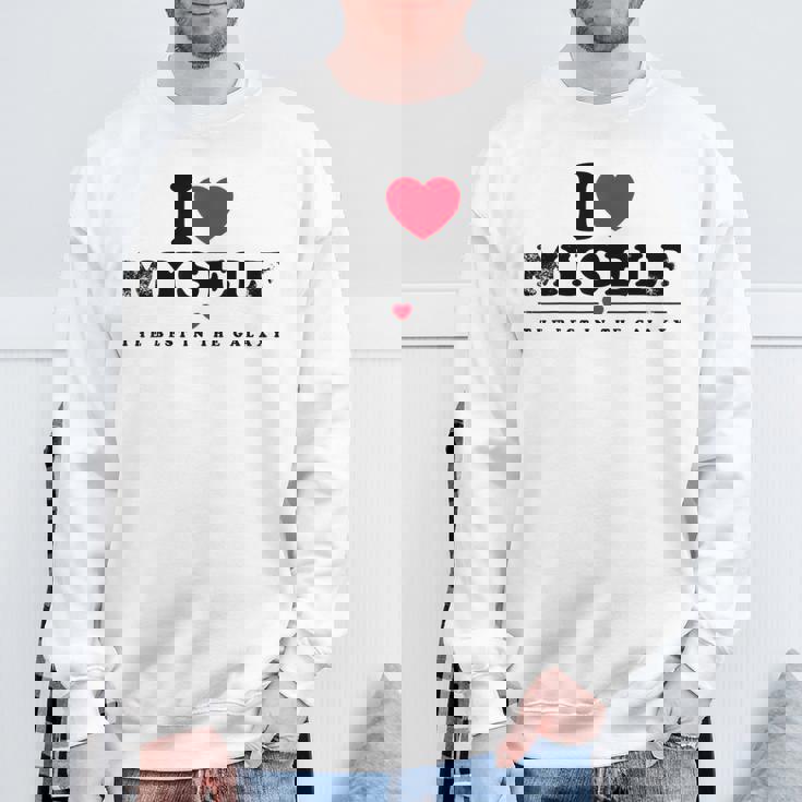 I Love Myself I Heart Myself スウェットシャツ 高齢者への贈り物