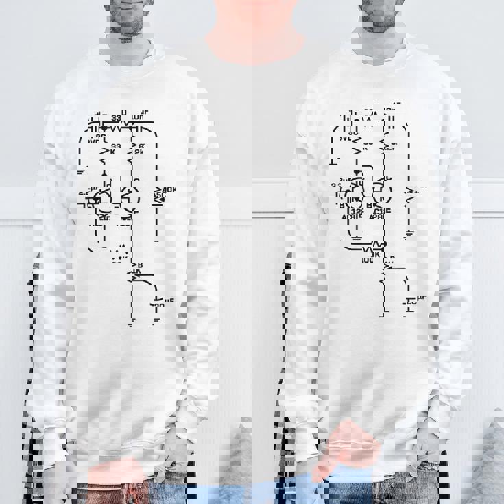 Fuzz Pedal スケマティック図 ゲルマニウム Pnp 回路効果 スウェットシャツ 高齢者への贈り物