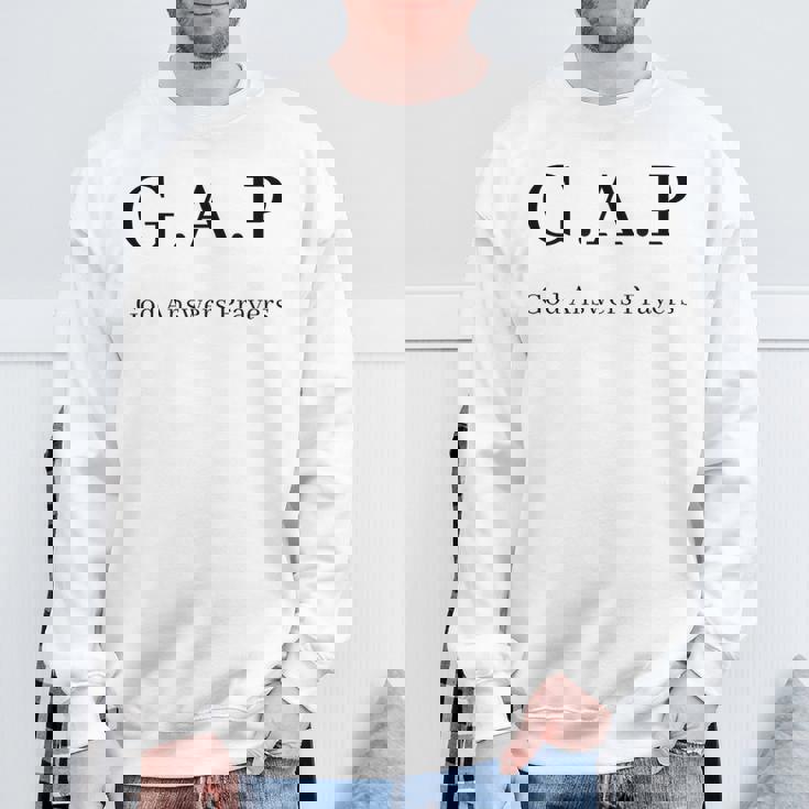 GAP 神は祈りに答えてくださる スウェットシャツ 高齢者への贈り物