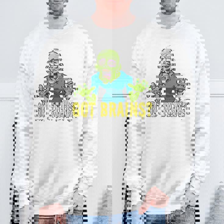 Got Brains Hungry Zombie ハロウィン 漫画 ゾンビ スウェットシャツ 高齢者への贈り物