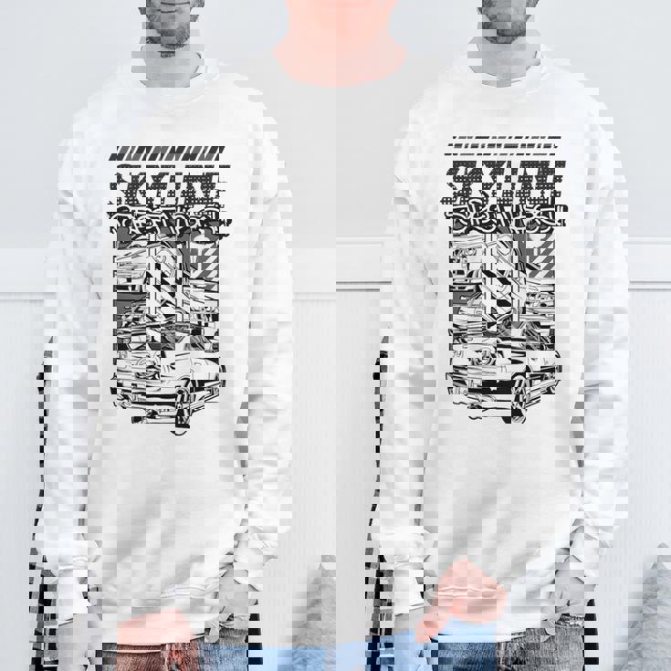 Gt R 34 Jdm ストリートレーシング ドラッグドリフト ヴィンテージ スウェットシャツ 高齢者への贈り物