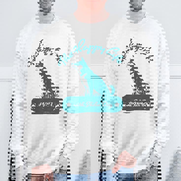 The Happy Life Withhiba Dog かわいい柴犬 黒柴 赤柴 スウェットシャツ 高齢者への贈り物