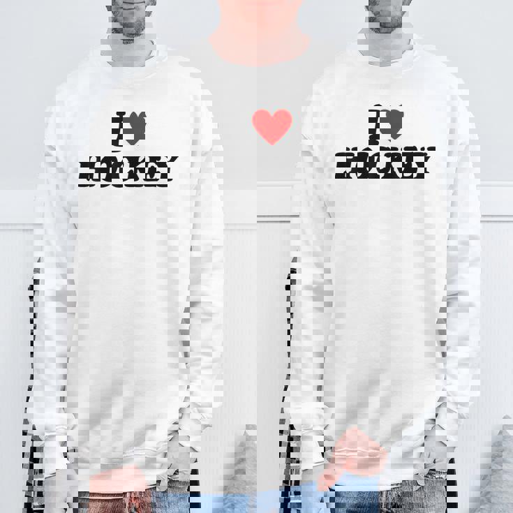 I Heart Hockey スウェットシャツ 高齢者への贈り物