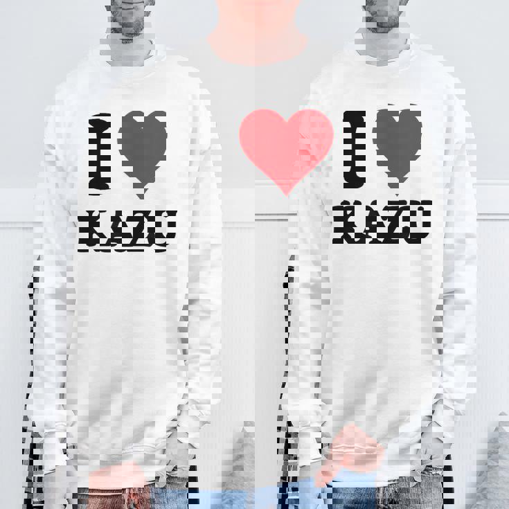 I Heart Kazu 名 I Love パーソナライズ スウェットシャツ 高齢者への贈り物