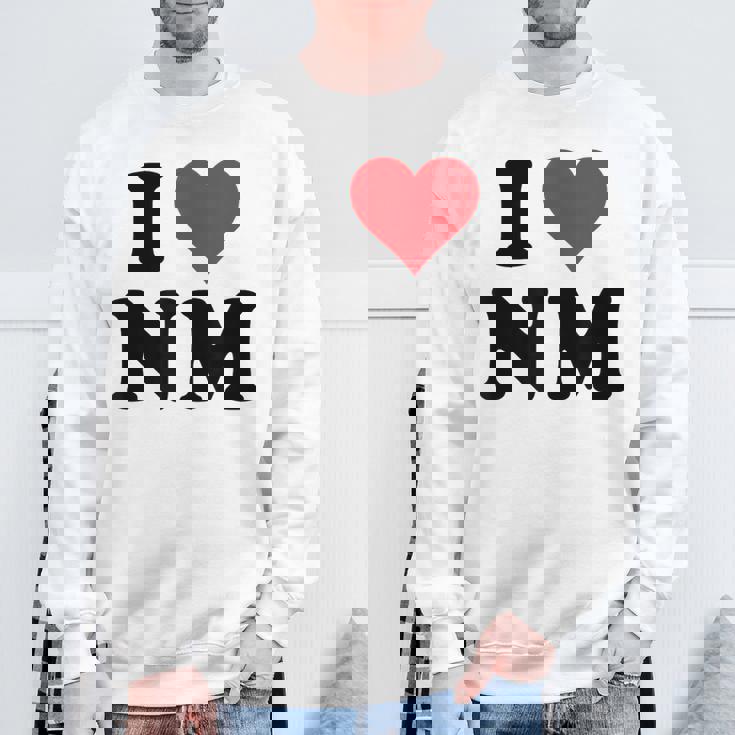 I Heart Nm Initials I Love NM First And Last Name N M スウェットシャツ 高齢者への贈り物