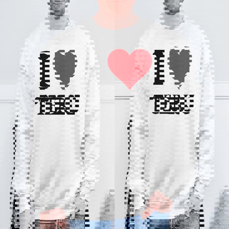 I Heart Teru 名 I Love パーソナライズ スウェットシャツ 高齢者への贈り物