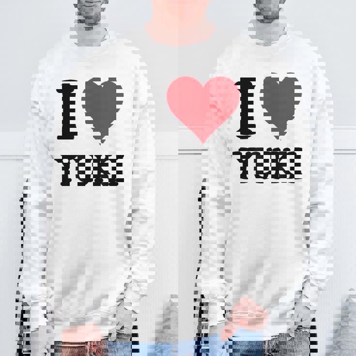 I Heart Yukiファーストネーム I Love パーソナライズ スウェットシャツ 高齢者への贈り物