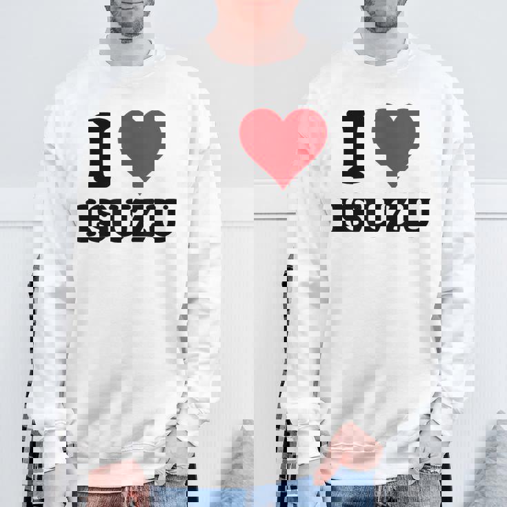 I Heart いすゞ ファーストネーム I Love パーソナライズ スウェットシャツ 高齢者への贈り物