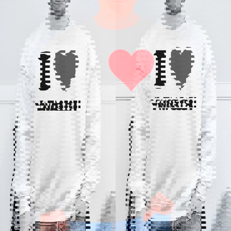 I Heart 山口 Japan Love 日本土産 スウェットシャツ 高齢者への贈り物