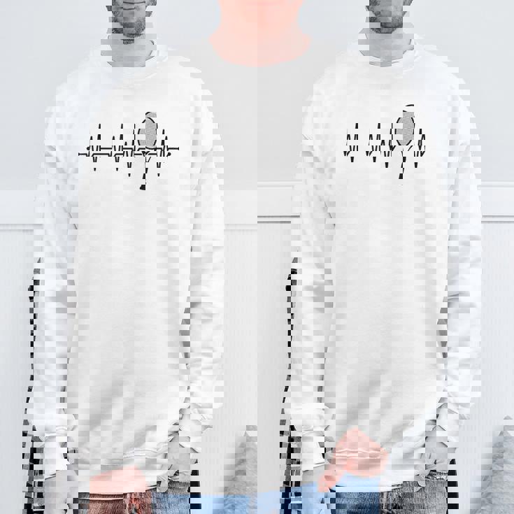 Heartbeat Ecg テニスラック メンズ レディース キッズ スウェットシャツ 高齢者への贈り物