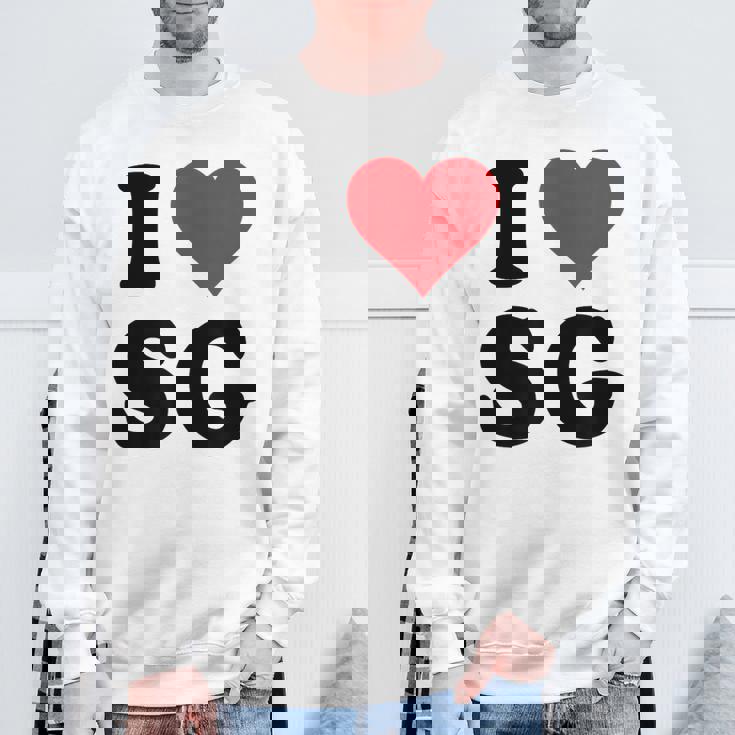 I Heartg イニシャル I LoveG 姓 G スウェットシャツ 高齢者への贈り物