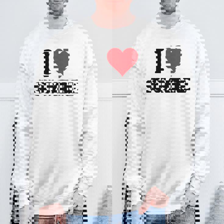 I Heartumire 名 I Love パーソナライズ スウェットシャツ 高齢者への贈り物