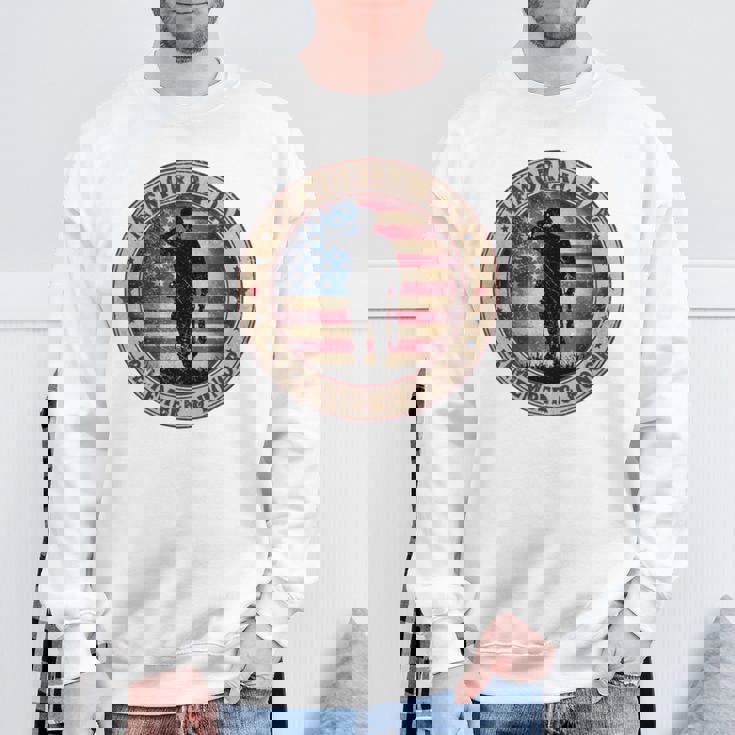 Honor Remember Memorial Day ヴィンテージポピーフラワー 愛国的 長袖tシャツ スウェットシャツ 高齢者への贈り物