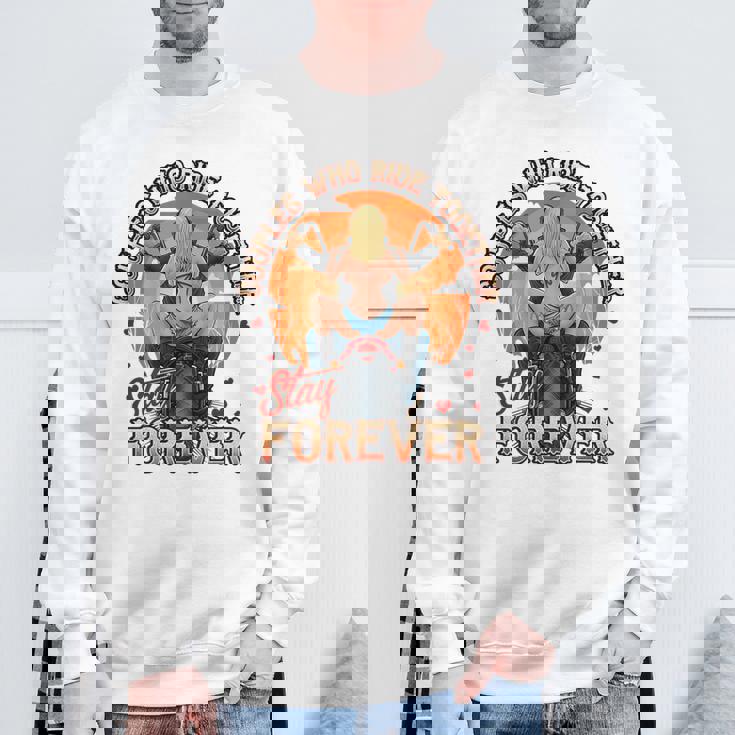 Hot Motorcycle Coupleexy Biker Chick Rider Back Print スウェットシャツ 高齢者への贈り物