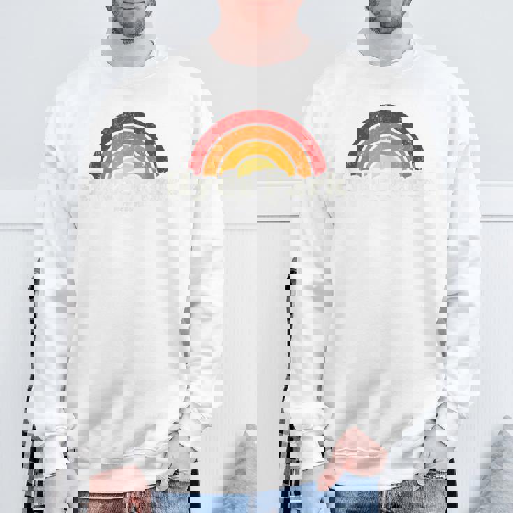 Hyde Park New York Ny ヴィンテージ 70年代 レトロレインボーデザイン スウェットシャツ 高齢者への贈り物