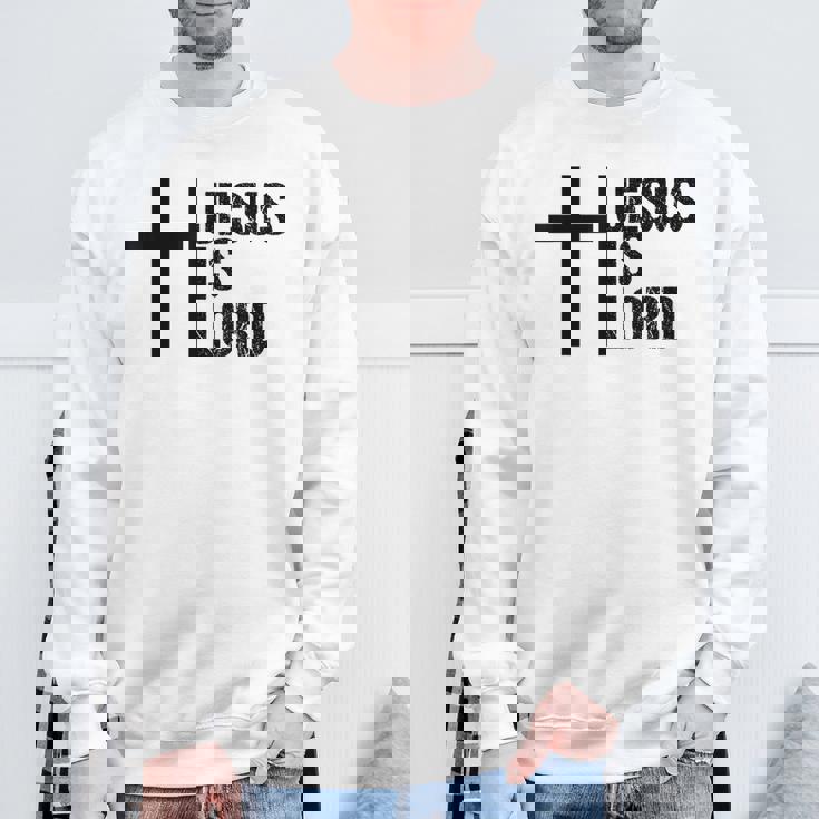 Jesus Is Lord 十字架 信仰 クリスチャン 聖書 神聖 スウェットシャツ 高齢者への贈り物