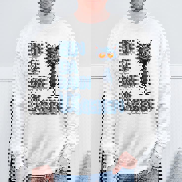 Katze Bin Da 'T Losgehen ファニーステートメントキャット スウェットシャツ 高齢者への贈り物