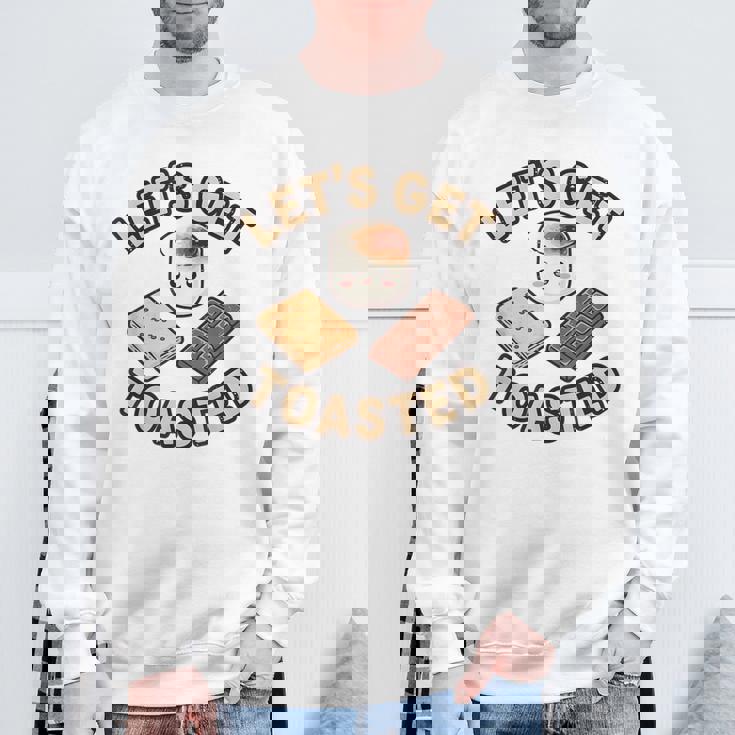 Kawaii'mores Let's Get Toast キュート 面白い キャンプ 駄洒落。 スウェットシャツ 高齢者への贈り物