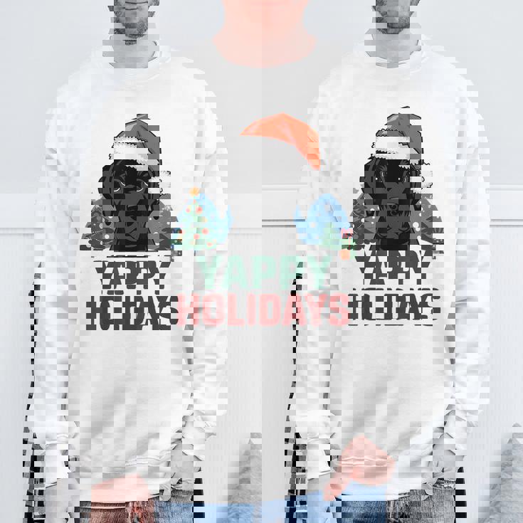 Lab クリスマス ラブラドールレトリバー Yappy Holidays Dog スウェットシャツ 高齢者への贈り物