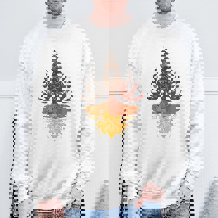 Lele ヒンドゥー教の神 ヴィシュヌ・ガネーシャ・シヴァモチーフ スウェットシャツ 高齢者への贈り物