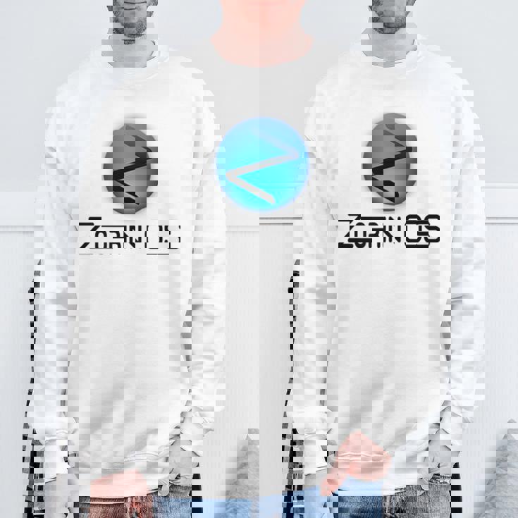 Linux Zorin Os タグラインとロゴ入り オープンソースos スウェットシャツ 高齢者への贈り物