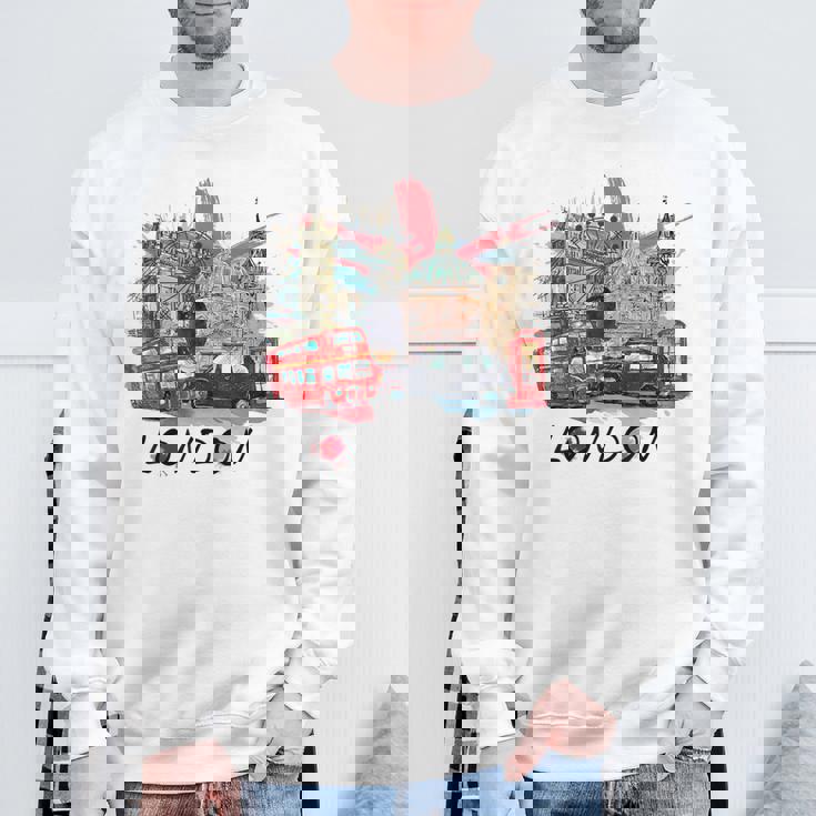 London Uk イギリス ノベルティ グラフィック お土産 ロンドン スウェットシャツ 高齢者への贈り物