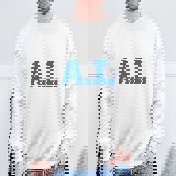 I Love AI 人工知能 長袖tシャツ スウェットシャツ 高齢者への贈り物