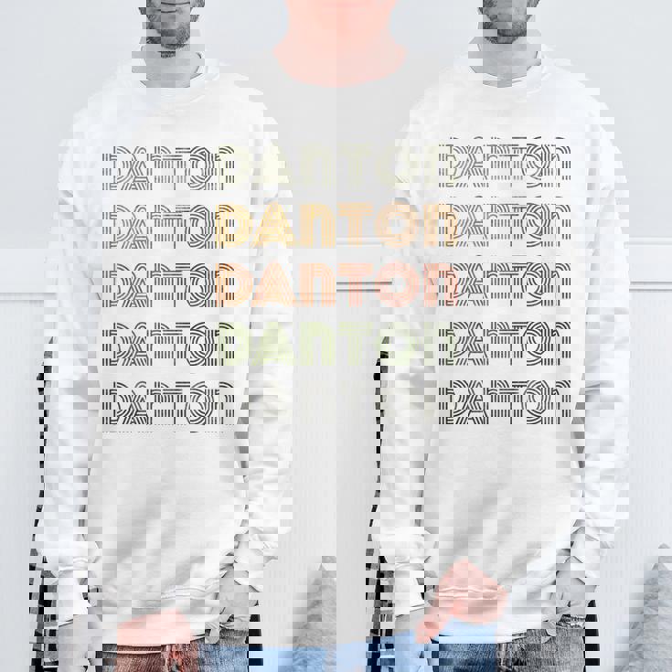 Love Heart Danton グランジ ビンテージスタイル ブラック ダントン 長袖tシャツ スウェットシャツ 高齢者への贈り物